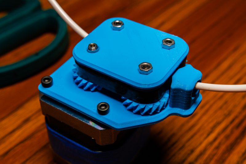 Rev. A Extruder with Urethane Belt (Double-Sided Tape)